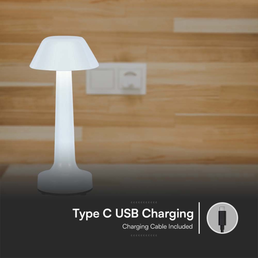 LED Настільна сенсорна акумуляторна лампа з регулюванням яскравості LED/1W/5V 3000-6000K 1800 mAh білий
