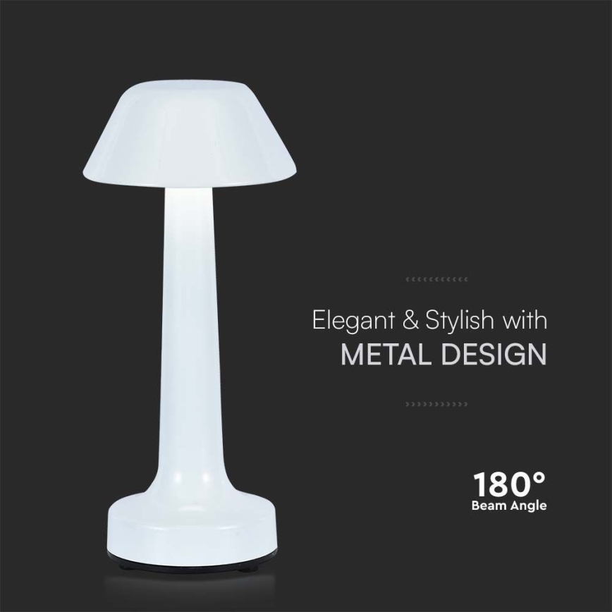 LED Настільна сенсорна акумуляторна лампа з регулюванням яскравості LED/1W/5V 3000-6000K 1800 mAh білий