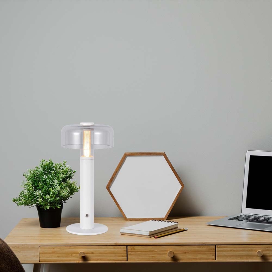 LED Сенсорна настільна акумуляторна лампа з регулюванням яскравості LED/1W/5V 3000K 1800 mAh білий