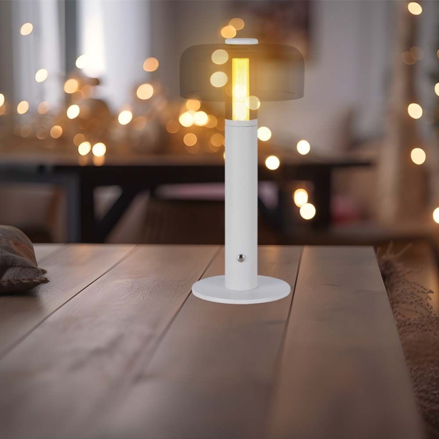 LED Сенсорна настільна акумуляторна лампа з регулюванням яскравості LED/1W/5V 3000K 1800 mAh білий