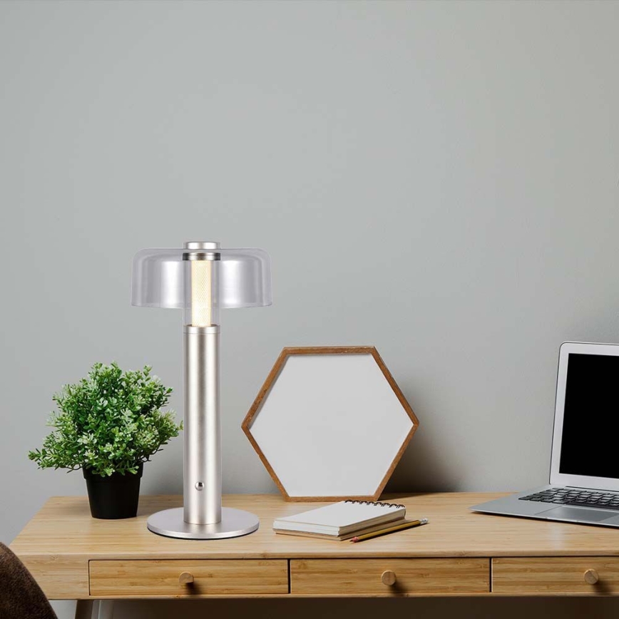 LED Сенсорна настільна акумуляторна лампа з регулюванням яскравості LED/1W/5V 3000K 1800 mAh золотий