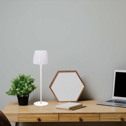 LED Настільна сенсорна акумуляторна лампа з регулюванням яскравості LED/2,7W/5V 3000/4000/6000K 1800 mAh білий