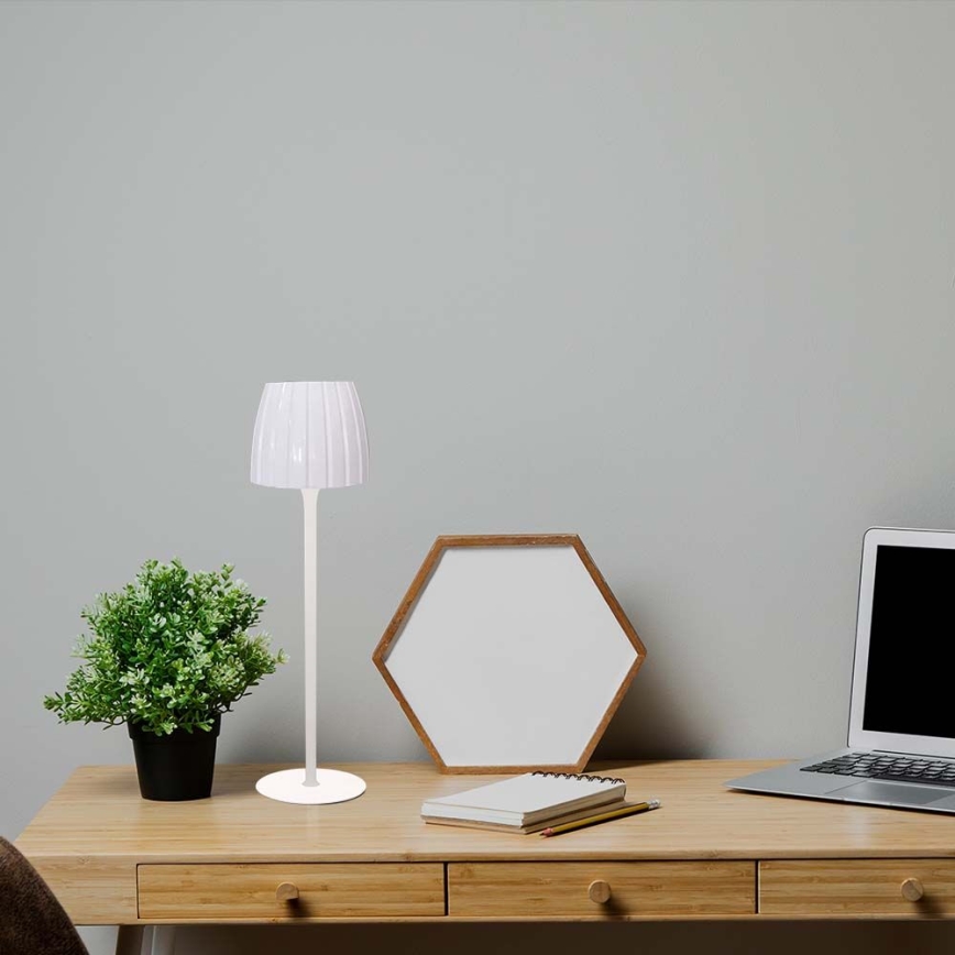LED Настільна сенсорна акумуляторна лампа з регулюванням яскравості LED/2,7W/5V 3000/4000/6000K 1800 mAh білий