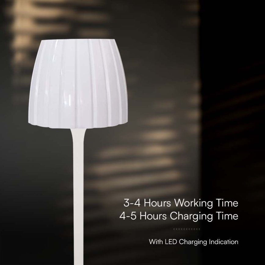 LED Настільна сенсорна акумуляторна лампа з регулюванням яскравості LED/2,7W/5V 3000/4000/6000K 1800 mAh білий