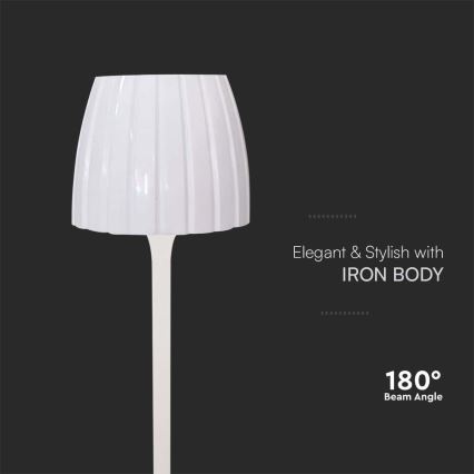 LED Настільна сенсорна акумуляторна лампа з регулюванням яскравості LED/2,7W/5V 3000/4000/6000K 1800 mAh білий