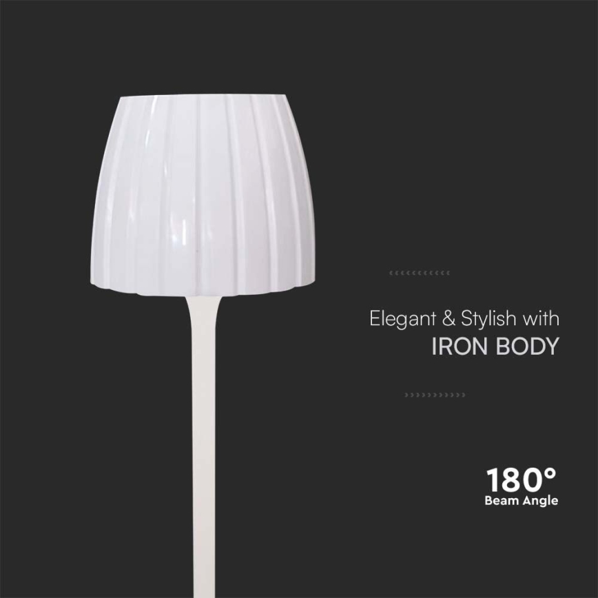 LED Настільна сенсорна акумуляторна лампа з регулюванням яскравості LED/2,7W/5V 3000/4000/6000K 1800 mAh білий