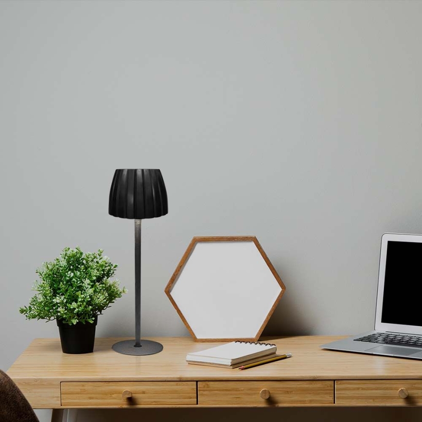 LED Настільна сенсорна акумуляторна лампа з регулюванням яскравості LED/2,7W/5V 3000/4000/6000K 1800 mAh чорний