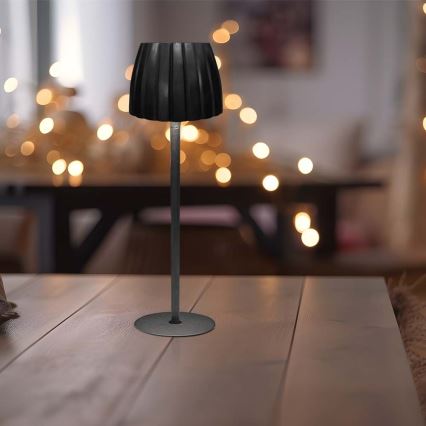 LED Настільна сенсорна акумуляторна лампа з регулюванням яскравості LED/2,7W/5V 3000/4000/6000K 1800 mAh чорний