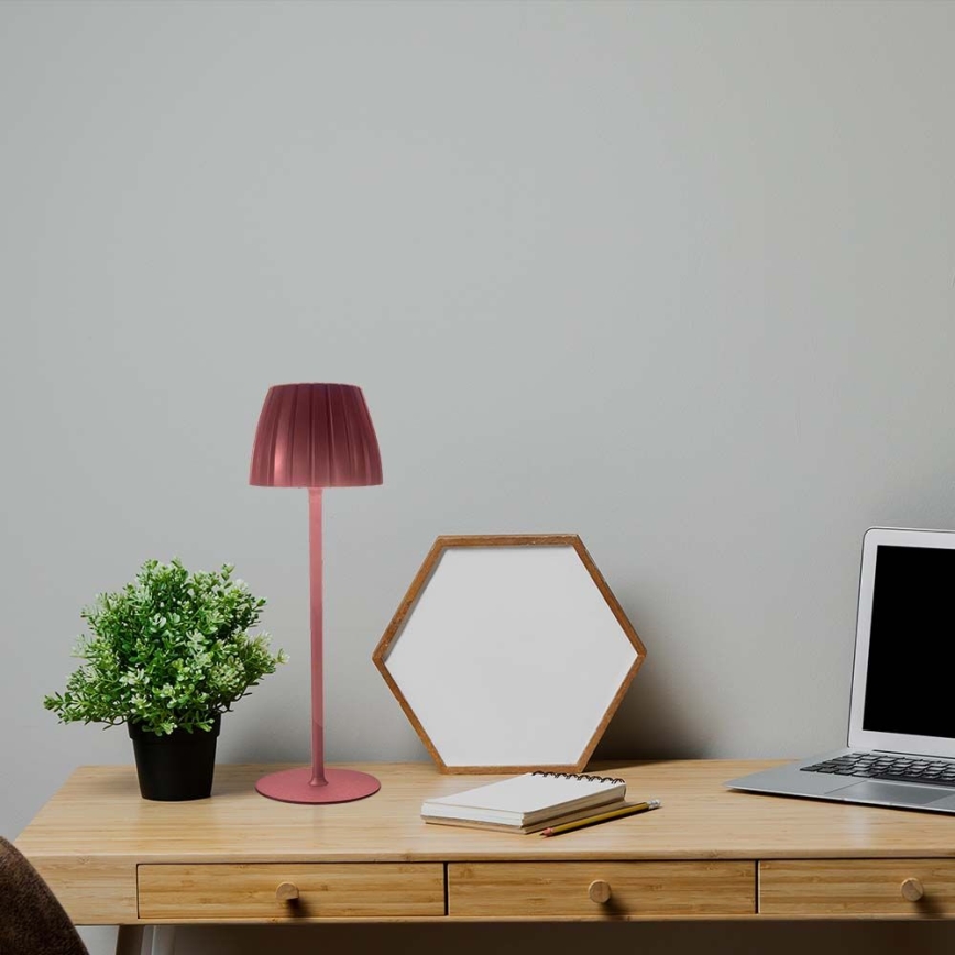 LED Настільна сенсорна акумуляторна лампа з регулюванням яскравості LED/2,7W/5V 3000/4000/6000K 1800 mAh коричневий