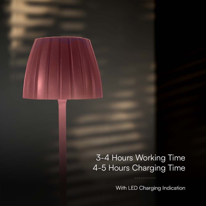 LED Настільна сенсорна акумуляторна лампа з регулюванням яскравості LED/2,7W/5V 3000/4000/6000K 1800 mAh коричневий