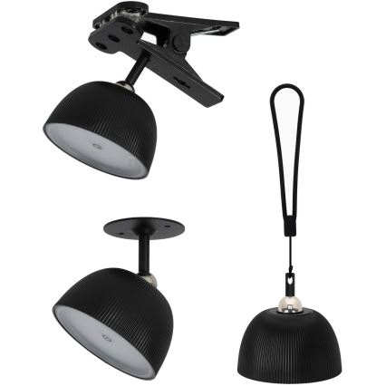 LED Настільна акумуляторна лампа з регулюванням яскравості 4в1 LED/3,5W/5V 3000/4000/6500K IP54 1800 mAh чорний