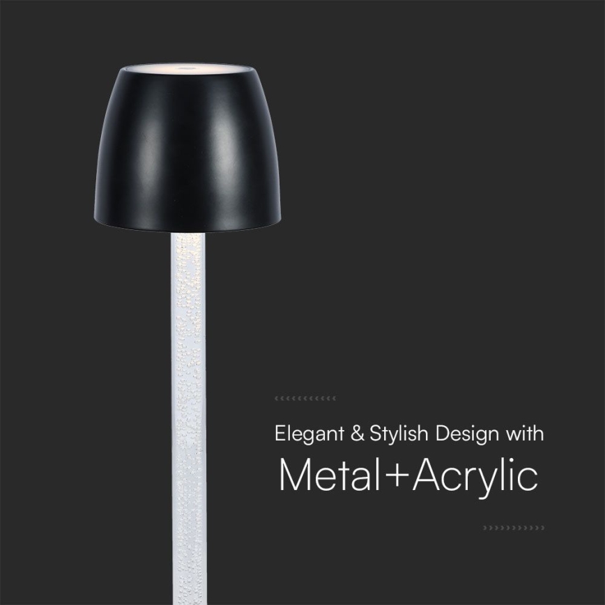 Акумуляторна сенсорна настільна LED лампа з регулюванням яскравості LED/3W/5V 3000K 1800 mAh білий