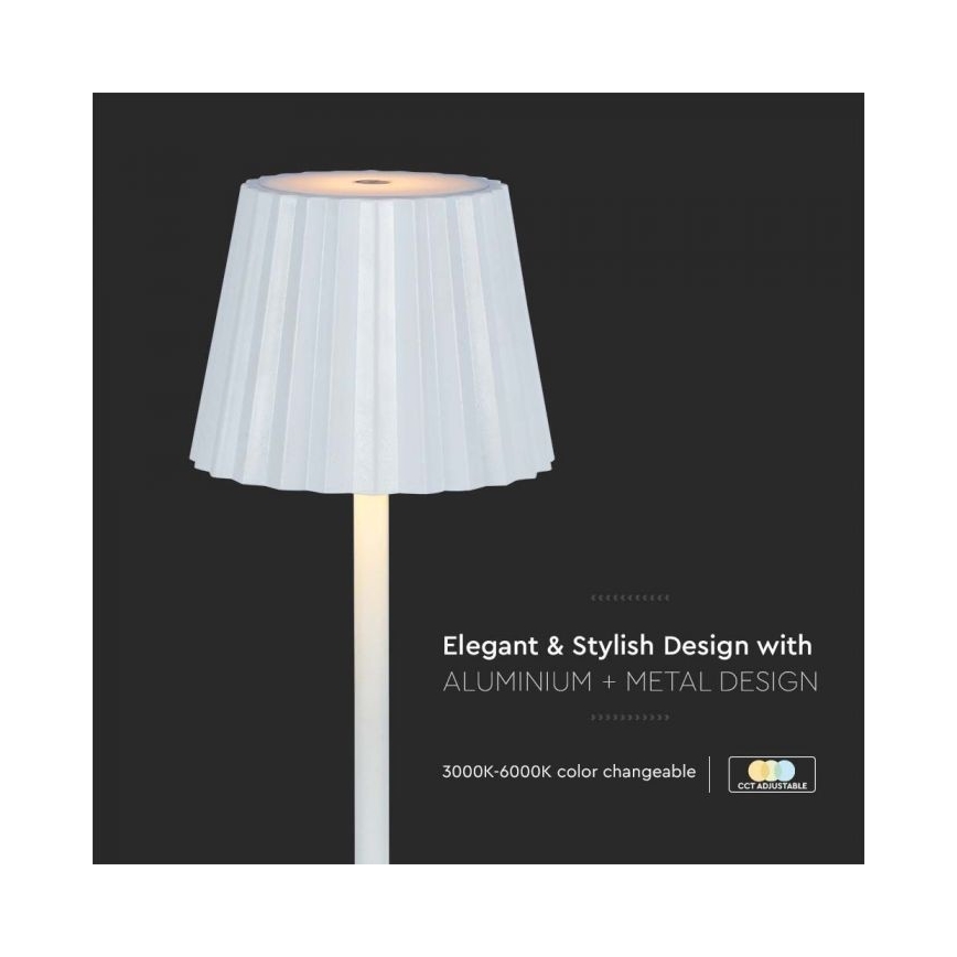 LED Сенсорна настільна акумуляторна лампа з регулюванням яскравості LED/4W/5V 3000-6000K 1800 mAh білий