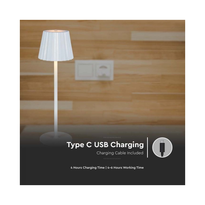 LED Сенсорна настільна акумуляторна лампа з регулюванням яскравості LED/4W/5V 3000-6000K 1800 mAh білий