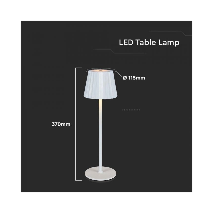 LED Сенсорна настільна акумуляторна лампа з регулюванням яскравості LED/4W/5V 3000-6000K 1800 mAh білий