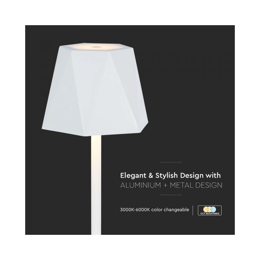 LED Сенсорна настільна акумуляторна лампа з регулюванням яскравості LED/4W/5V 3000-6000K 1800 mAh білий