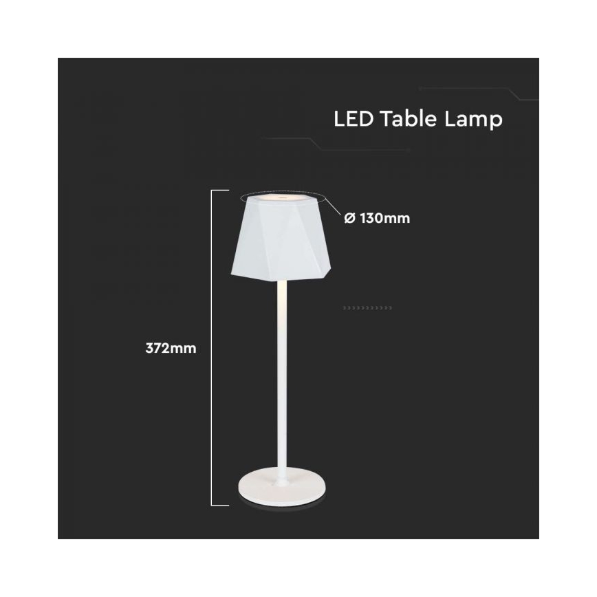 LED Сенсорна настільна акумуляторна лампа з регулюванням яскравості LED/4W/5V 3000-6000K 1800 mAh білий