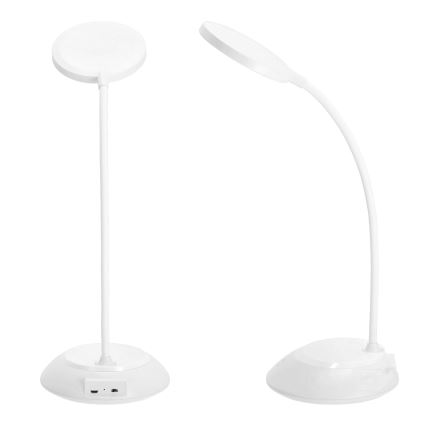 LED Настільна акумуляторна лампа з регулюванням яскравості VISUA LED/5W/5V 3000-5000K 1200 mAh білий