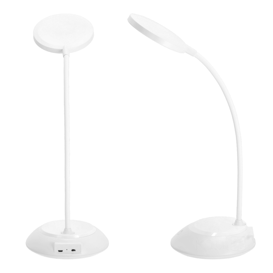 LED Настільна акумуляторна лампа з регулюванням яскравості VISUA LED/5W/5V 3000-5000K 1200 mAh білий