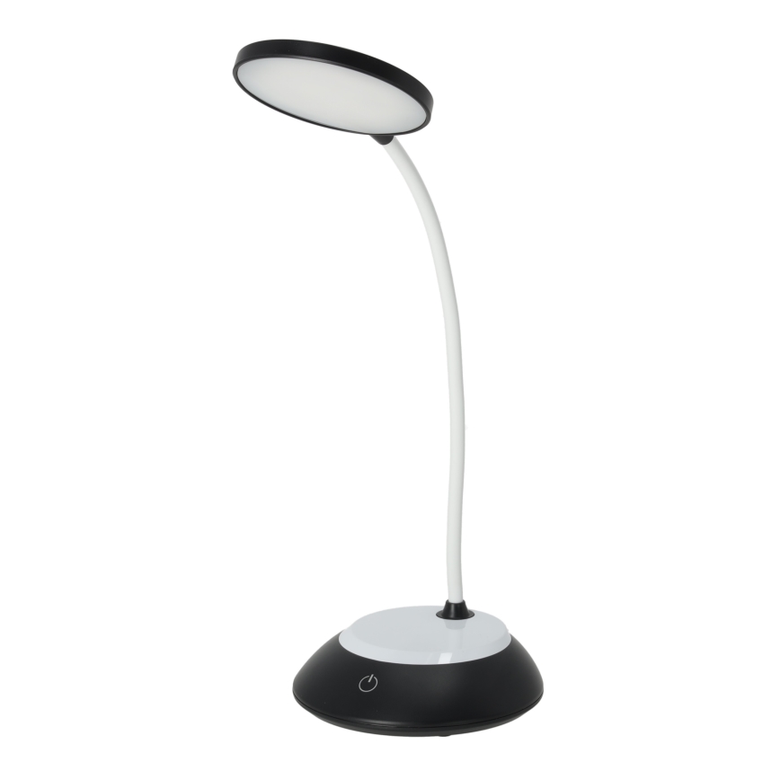 LED Настільна акумуляторна лампа з регулюванням яскравості VISUA LED/5W/5V 3000-5000K 1200 mAh чорний