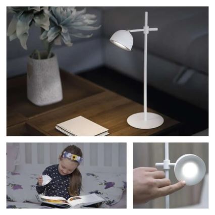 LED Настільна акумуляторна магнітна лампа з регулюванням яскравості 4в1 LED/4,2W/3,7V 4000K 1200mAh білий