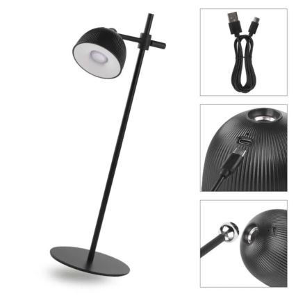 LED Настільна акумуляторна магнітна лампа з регулюванням яскравості 4в1 LED/4,2W/3,7V 4000K 1200mAh чорний