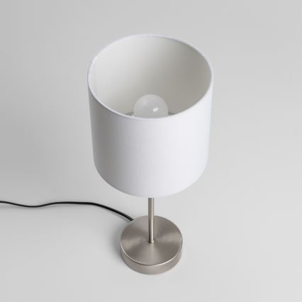 LED настільна лампа 1xE14/5W/230V біла/матовий хром