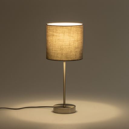 LED настільна лампа 1xE14/5W/230V сіра/матовий хром