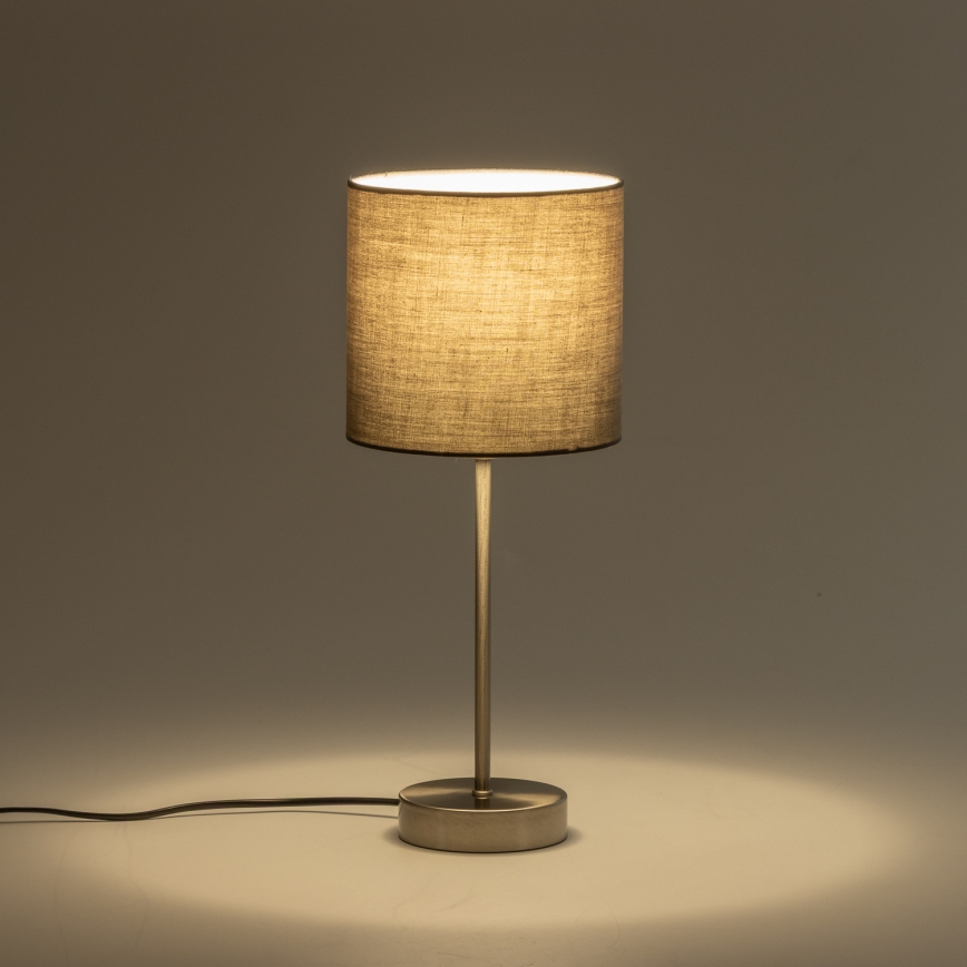 LED настільна лампа 1xE14/5W/230V сіра/матовий хром