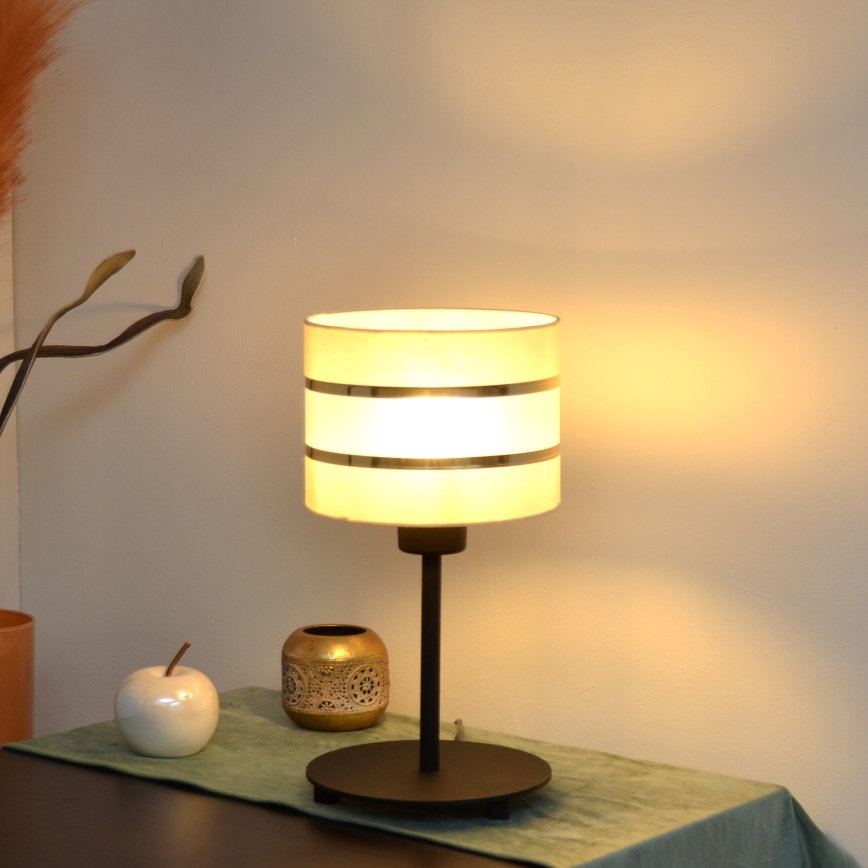 LED Настільна лампа HELEN 1xE27/15W/230V кремовий/чорний/золотий
