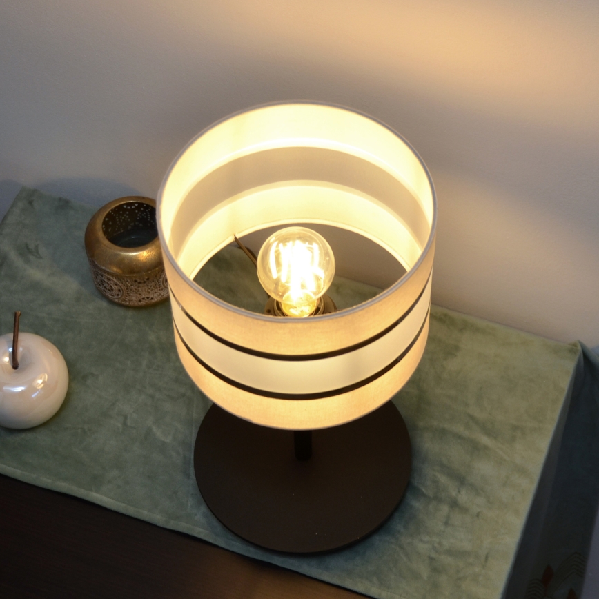 LED Настільна лампа HELEN 1xE27/15W/230V кремовий/чорний/золотий