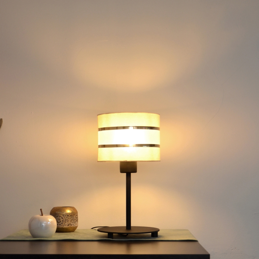 LED Настільна лампа HELEN 1xE27/15W/230V кремовий/чорний/золотий