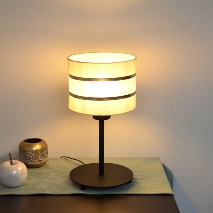 LED Настільна лампа HELEN 1xE27/15W/230V кремовий/чорний/золотий