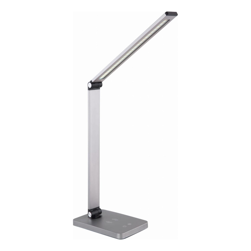 LED Настільна лампа з бездротовим зарядним пристроєм LED/10W/230V 3000/4000/4500/5000/6000K матовий хром