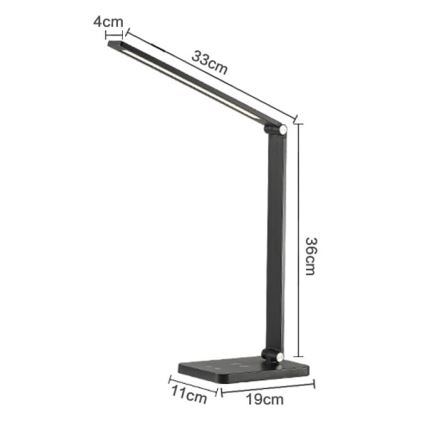 LED Настільна лампа з бездротовим зарядним пристроєм LED/10W/230V 3000/4000/4500/5000/6000K матовий хром