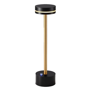 LED настільна лампа з регулюванням яскравості акумуляторна SAM LED/5W/5V 3600 mAh чорна/золота