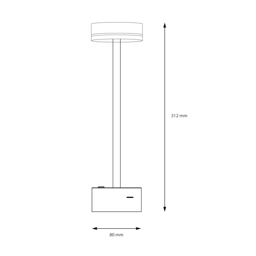 LED настільна лампа з регулюванням яскравості акумуляторна SAM LED/5W/5V 3600 mAh чорна/золота