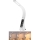 LED Настільна лампа з регульованням яскравості та дисплеєм LEATHER LED/7W/230V білий