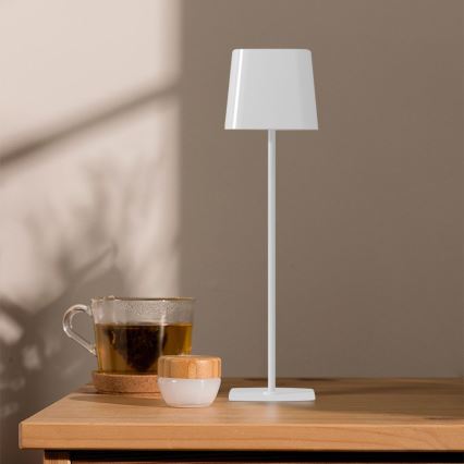 LED Настільна магнітна акумуляторна сенсорна лампа на сонячній батареї з регулюванням яскравості LED/5W/5V 3000-6000K 3600 mAh IP65 білий
