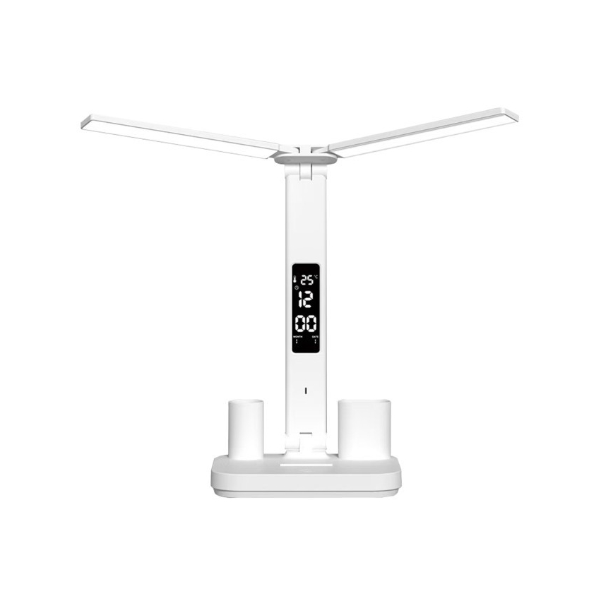 Настільна LED-лампа NOBLITE P, затемнювана, акумуляторна, 5W/5V, 3000/4000/6000K, 2200 mAh, біла