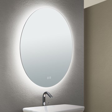 LED Настінне дзеркало для ванної кімнати з підігрівом і підсвіткою FOCUS LED/25W/230V 3000/4200/6000K діаметр 60 см IP44