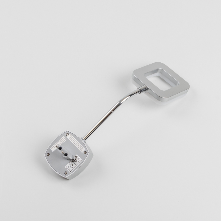 LED настінний нічник у розетку LED/3,2W/230V матовий хром