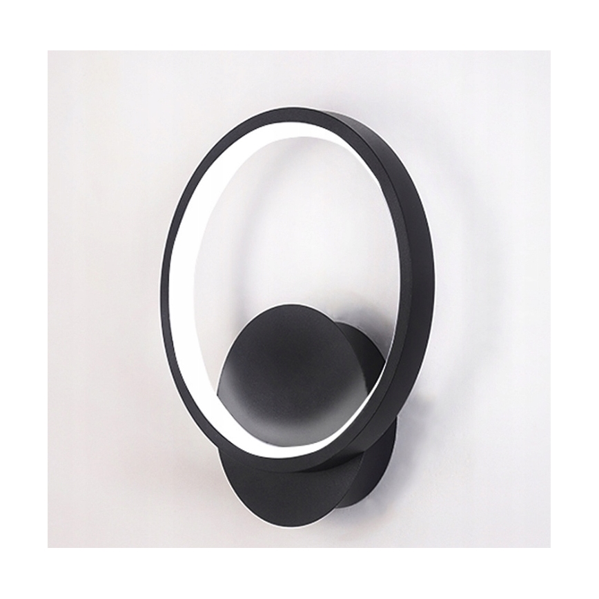 LED настінний світильник, 14 Вт, 230 В, чорний