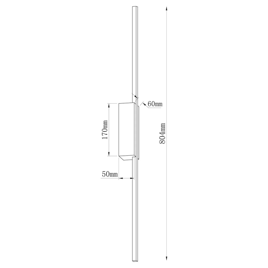 LED настінний світильник AISHA LED/12 Вт/230 В 4000 К чорний