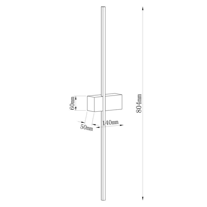 LED настінний світильник AISHA LED/12W/230V 4000K 80 cm золотий