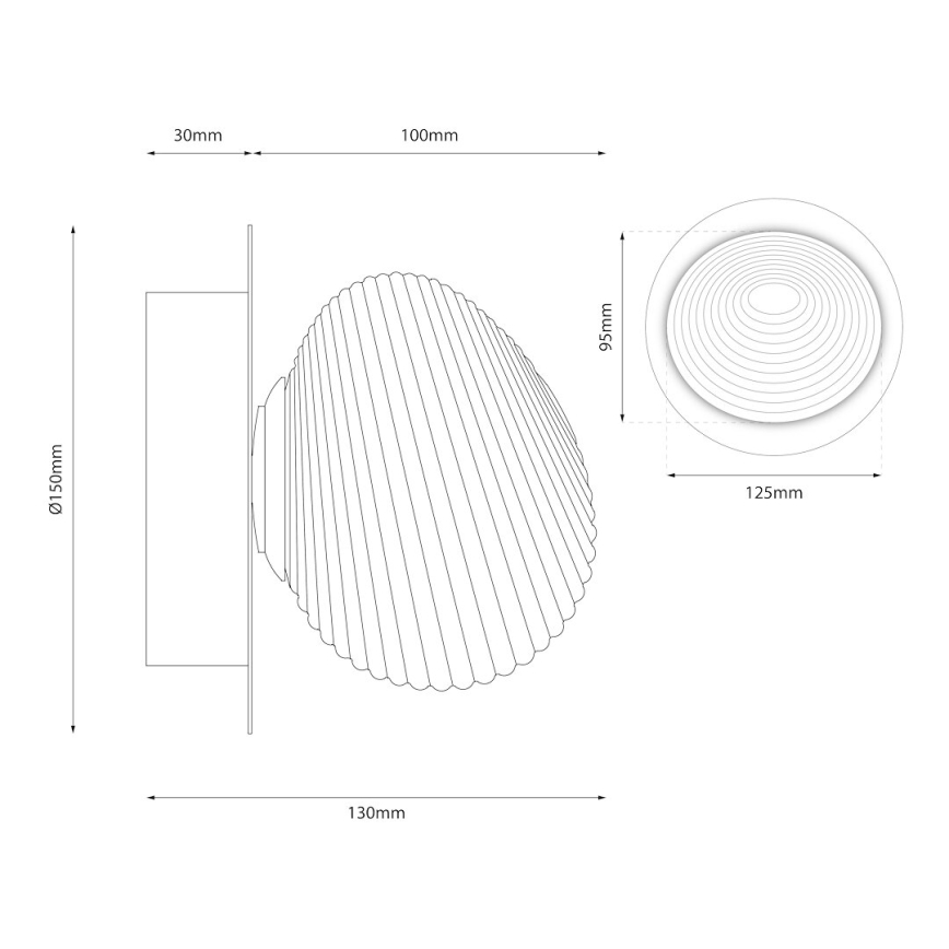 LED настінний світильник BOLLA LED/3W/230V золотистий/димчасто-бежевий