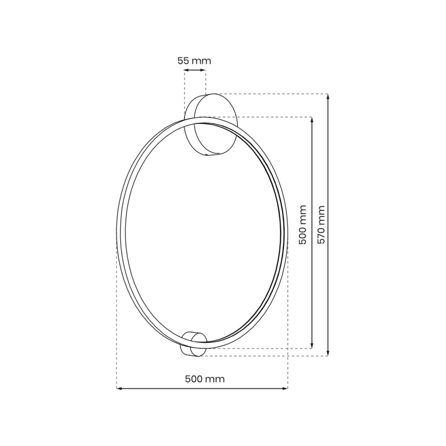 LED Настінний світильник для ванної кімнати SATURNO LED/25W/230V IP44 антрацит