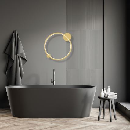 LED Настінний світильник для ванної кімнати SATURNO LED/25W/230V IP44 золотий