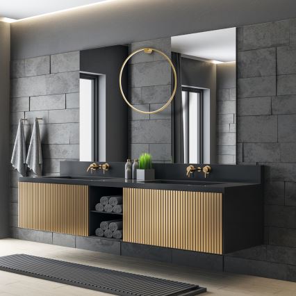 LED Настінний світильник для ванної кімнати SATURNO LED/46W/230V IP44 золотий