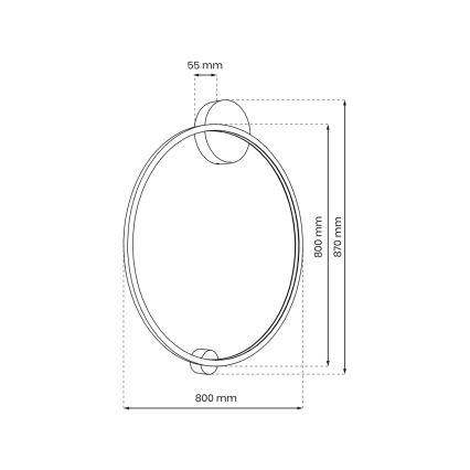 LED Настінний світильник для ванної кімнати SATURNO LED/46W/230V IP44 золотий